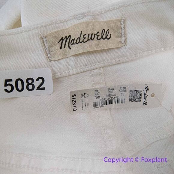 NEW Madewell The High-Rise Perfect Vintage Jean in Tile White, 26 - Picture 10 of 13